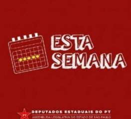 AGENDA DA SEMANA NA ALESP  (3 a 6 de ABRIL)