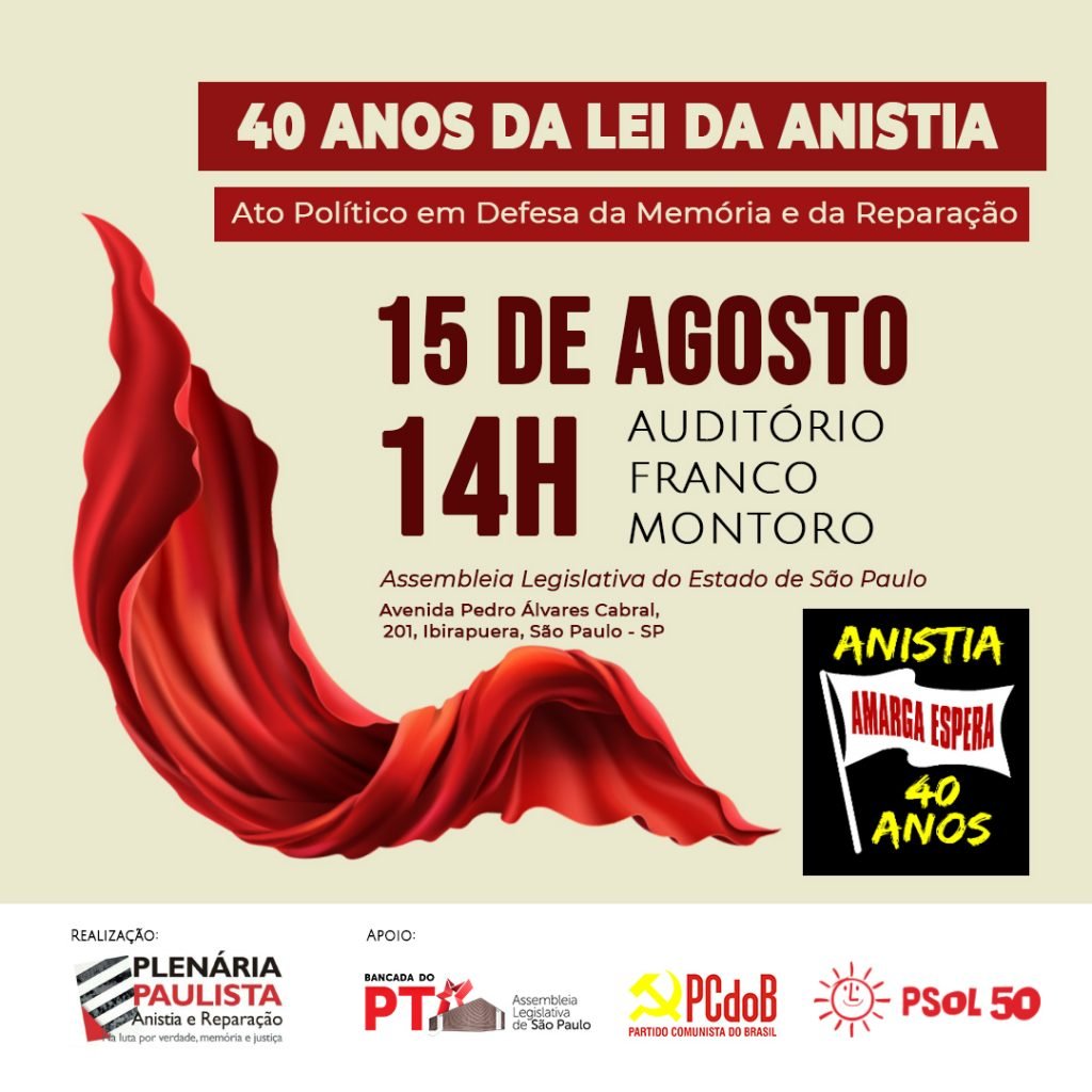 Assembleia Legislativa de SP faz balanço dos 40 anos da Lei da Anistia e analisa ataques de Bolsonaro à Comissão de Anistia