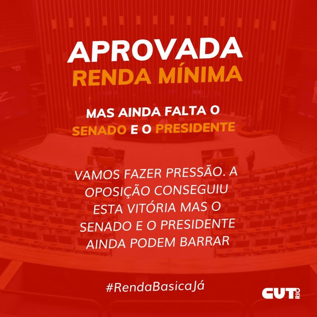 AUXÍLIO EMERGENCIAL DEPENDE AINDA DO SENADO E DE SANÇÃO PRESIDENCIAL
