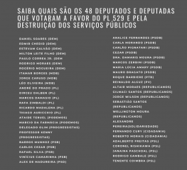 Aprovação do PL 529 é vitória do servilismo