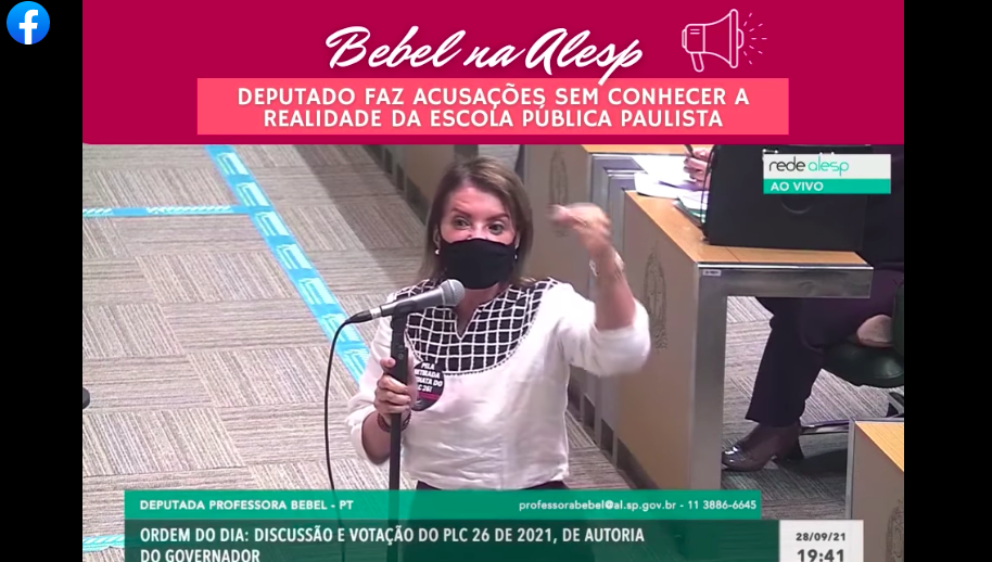 Destaque das redes sociais da deputada Professora Bebel