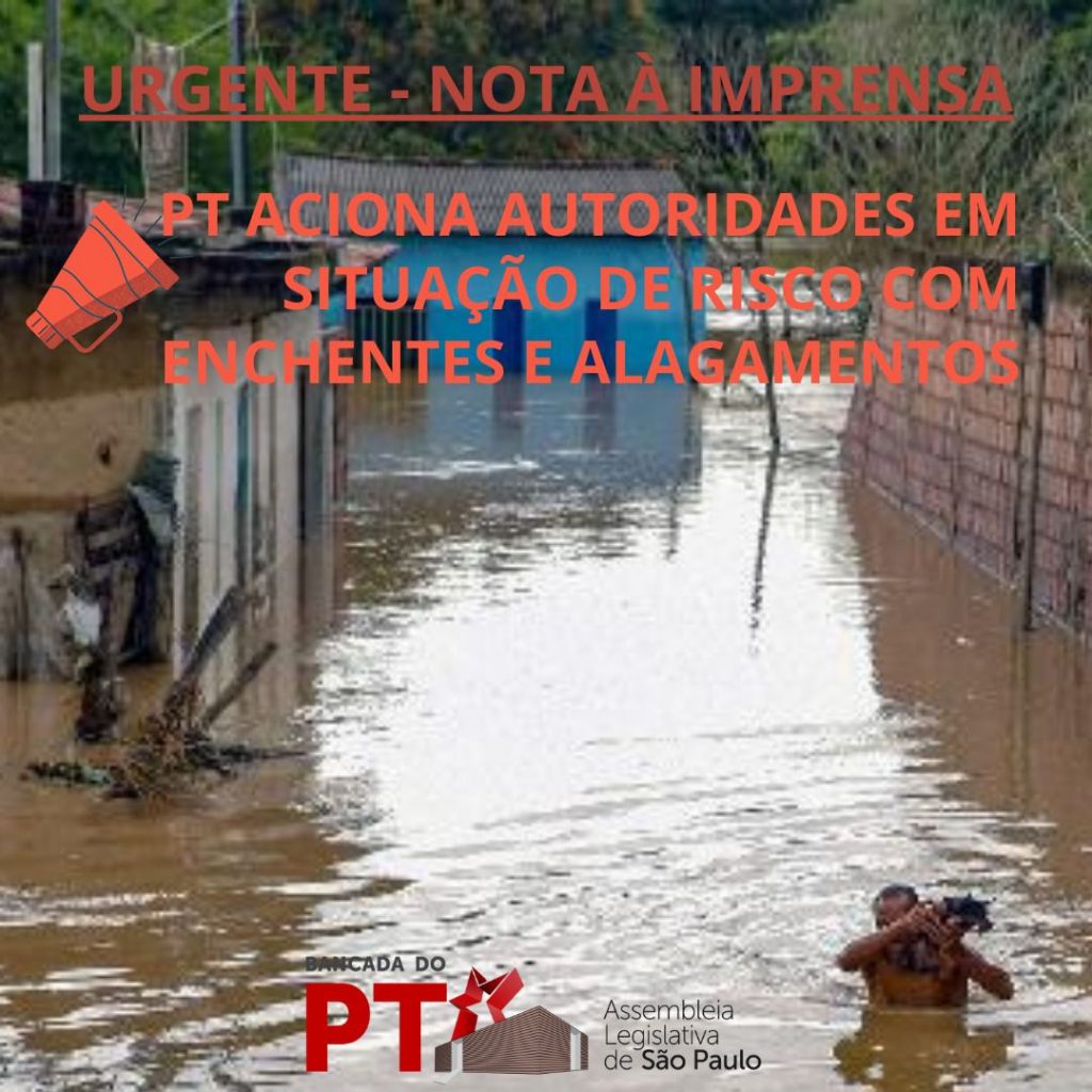 Chuvas em SP: PT pede proteção e auxílio à população