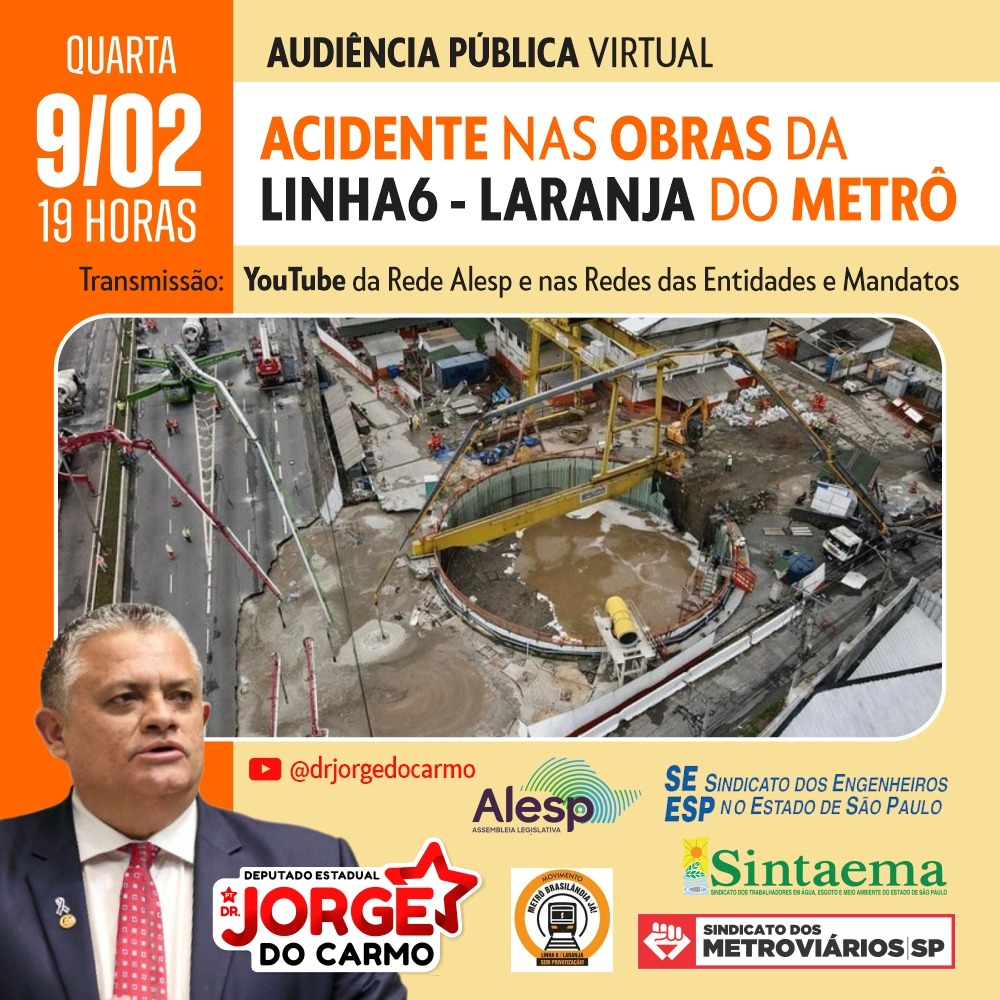 Audiência discute os impactos do desabamento da em obra do Metrô
