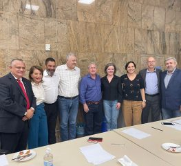 Gleisi Hoffmann participou da reunião de bancada nesta terça (3)