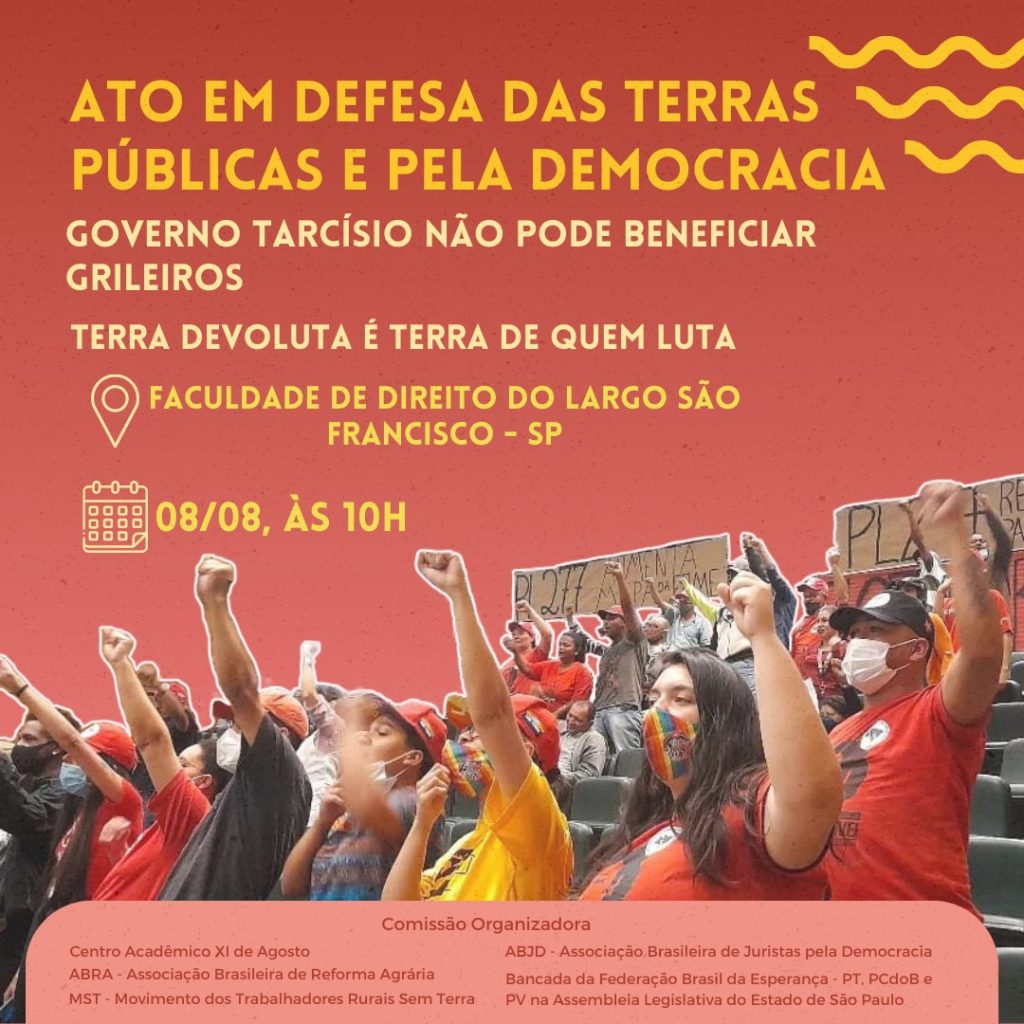 ATO EM DEFESA DAS TERRAS PÚBLICAS E DA DEMOCRACIA 