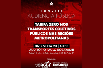 Audiência pública tratará de tarifa zero e transporte coletivo na Região Metropolitana
