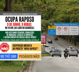 Moradores, comerciantes e entidades protestam contra Projeto Nova Raposo Tavares