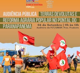 Grito dos Excluídos faz audiência sobre terras públicas no Pontal do Paranapanema