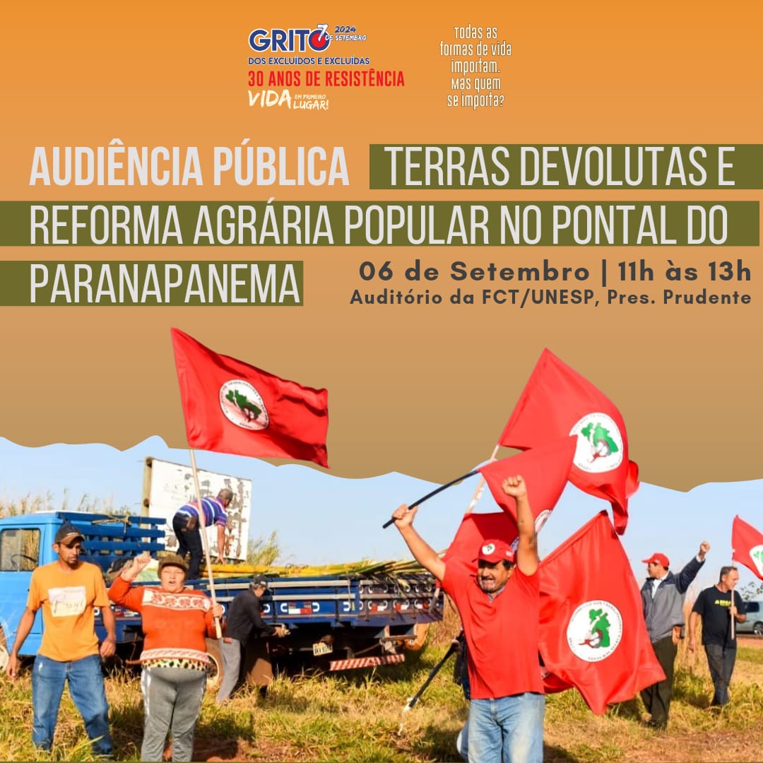 Grito dos Excluídos faz audiência sobre terras públicas no Pontal do Paranapanema