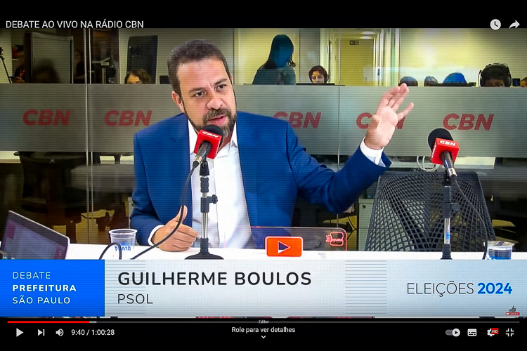 Nunes foge de debate e Boulos fala de suas propostas para São Paulo