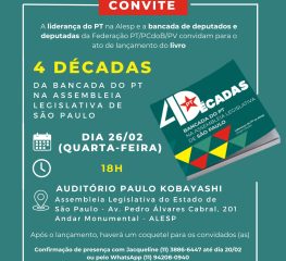 Livro resgata as quatro décadas da bancada do PT na Alesp