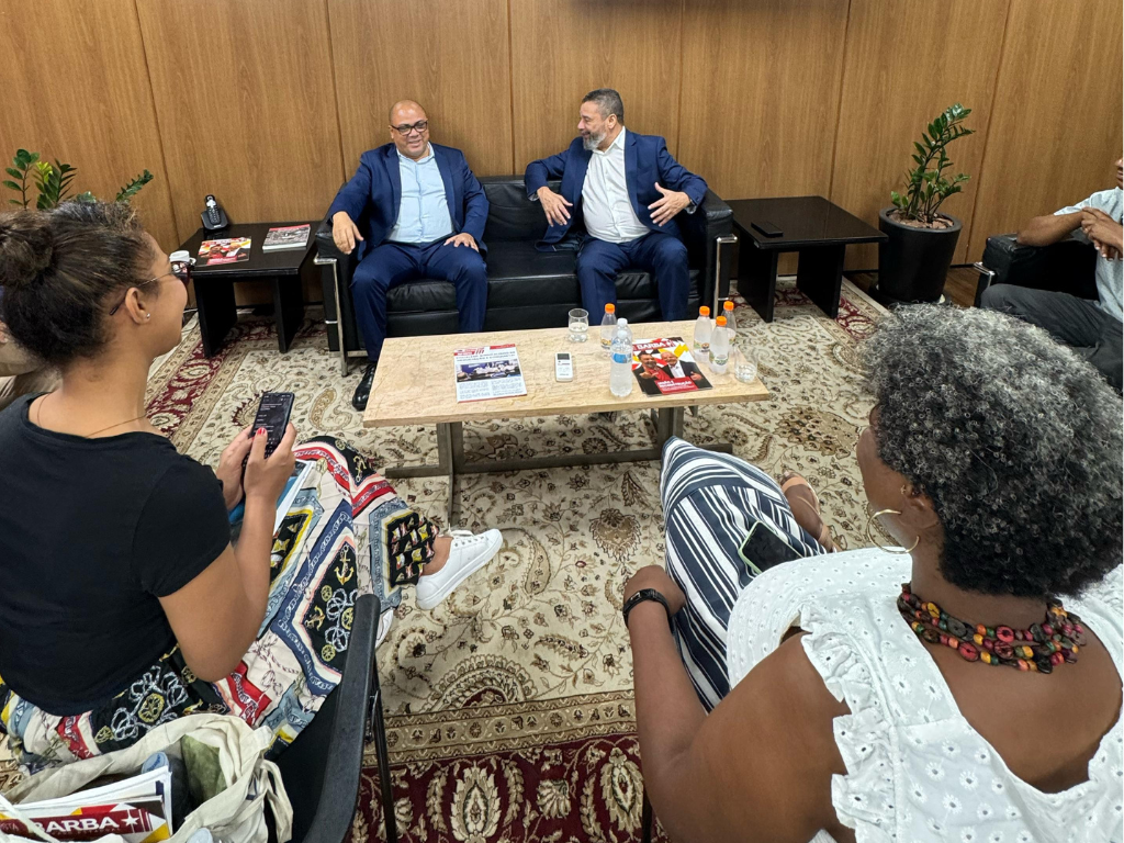 Barba recebe, na Alesp, ministro da Cultura de Cabo Verde