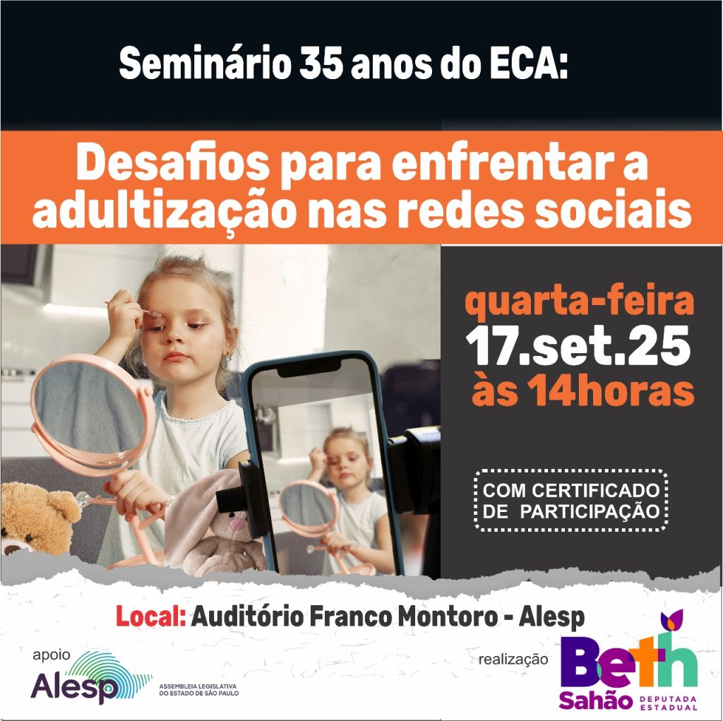Deputada realiza seminário para marcar os 35 anos do ECA e debater a adultização nas redes sociais